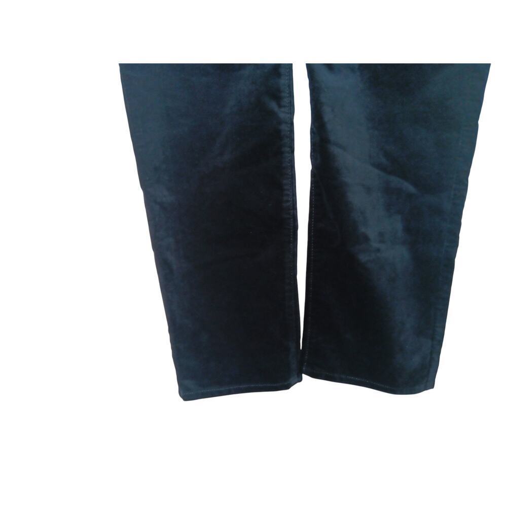 New Talbots Velveteen Straight Leg Pants Black Women’s Size 12 High Waist - Picture 4 of 16